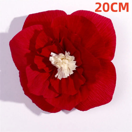 Red paper flower party decoration for festive events - vue 13 sur 14