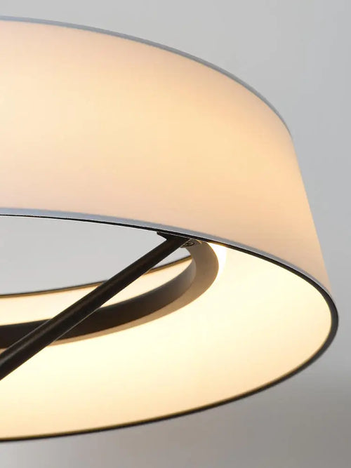 Japanese fabric LED chandelier for interior decoration - vue 6 sur 8