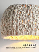 Nordic hand-woven rope chandelier for indoor lighting