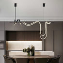 Modern long minimalist led pendant light for interiors