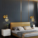 Minimalist luxury copper LED wall light 5W warm for bedroom or bedside