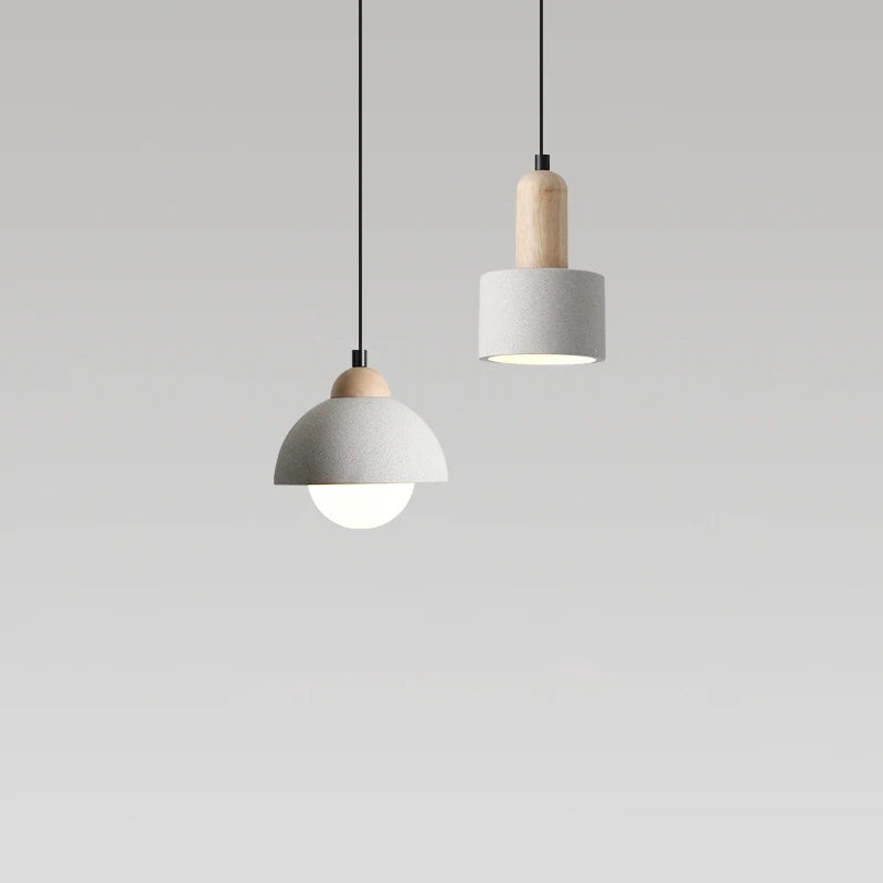 Japanese wabi-sabi style cement chandelier nordic minimalist design