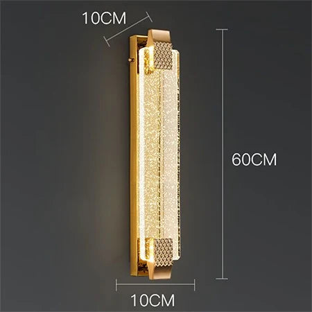 Modern crystal wall light for decorative indoor lighting - vue 10 sur 9