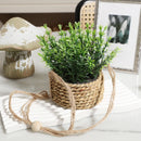 artificial plants eucalyptus rosemary green decoration in pot