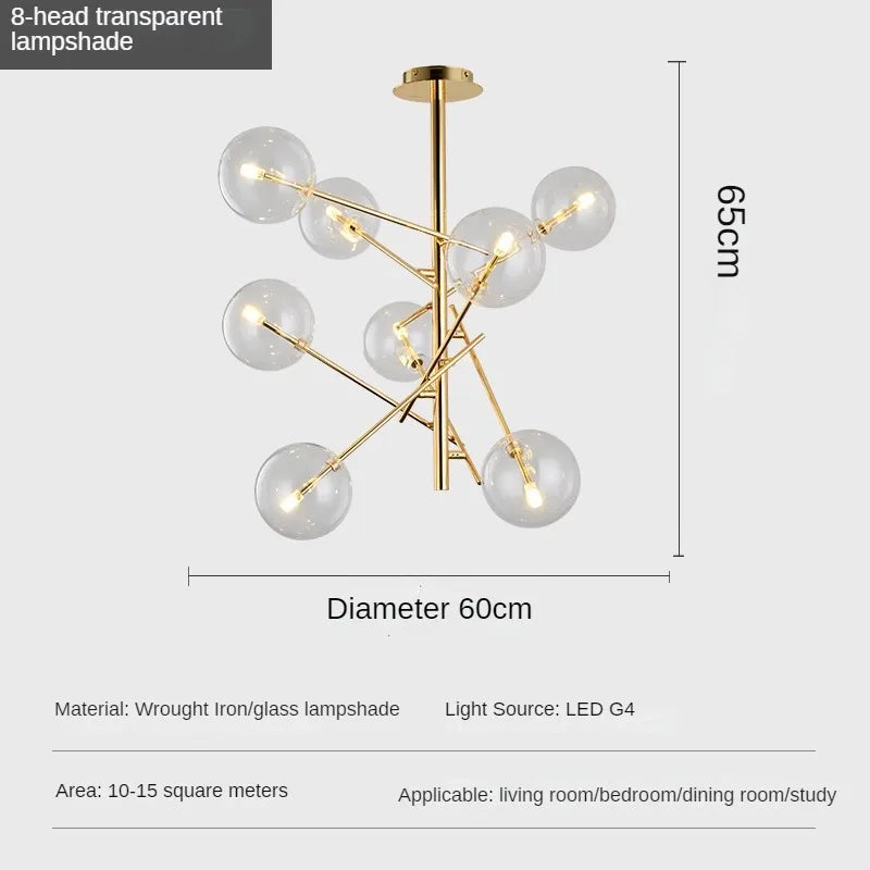 Creative Nordic chandelier for living room, office and study