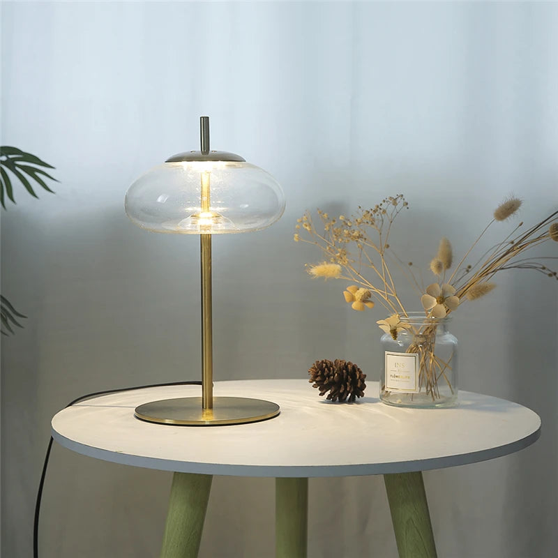 Minimalist glass designer floor lamp for modern interiors - vue 4 sur 8