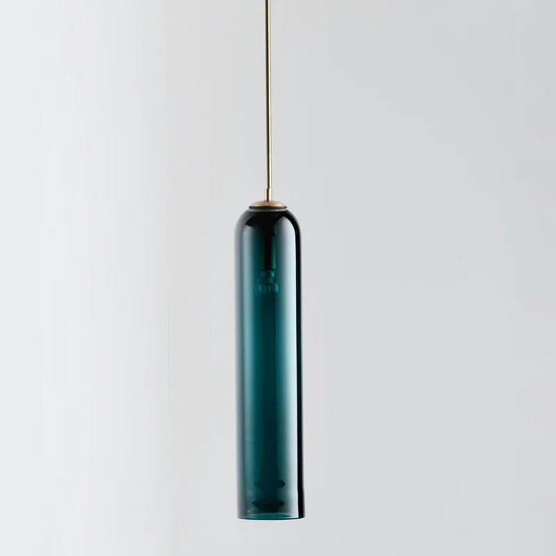 Modern glass LED pendant light for creative interiors - vue 3 sur 12