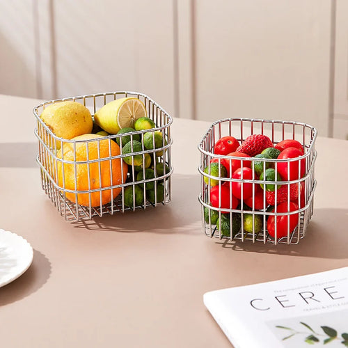 Stainless steel fruit and vegetable storage basket - vue 4 sur 7