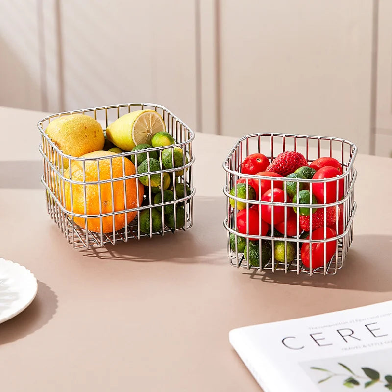 Stainless steel fruit and vegetable storage basket - vue 4 sur 7
