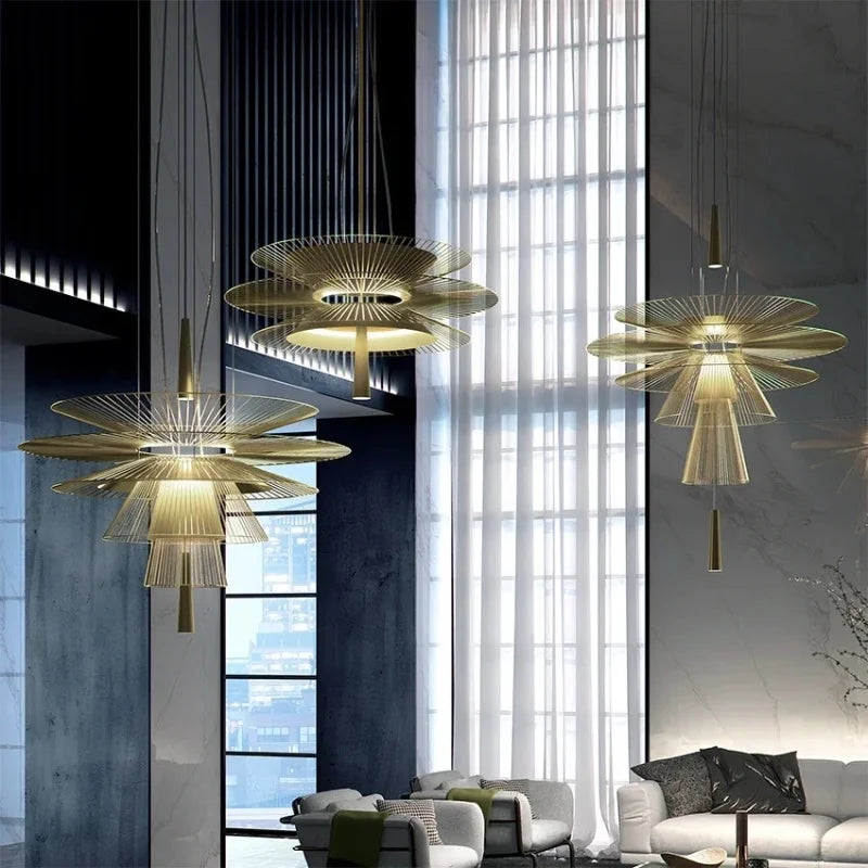 Modern minimalist LED designer chandelier for food bars
