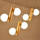 Wood and glass pendant light for modern and creative restaurant
