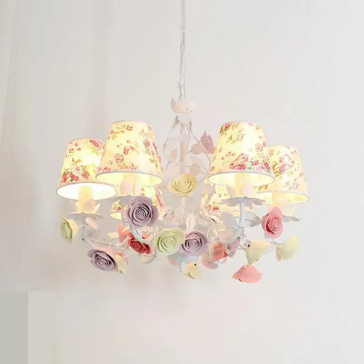 Nordic retro style ceramic LED chandelier for elegant lighting