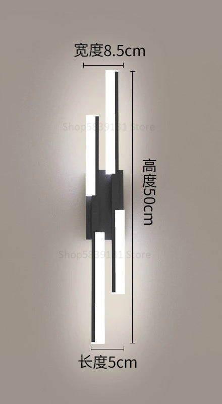 Simple modern luxury LED wall light for hotel