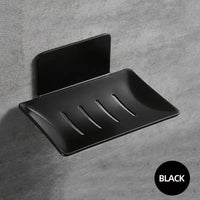 stainless steel wall-mounted soap dish with soap drainer