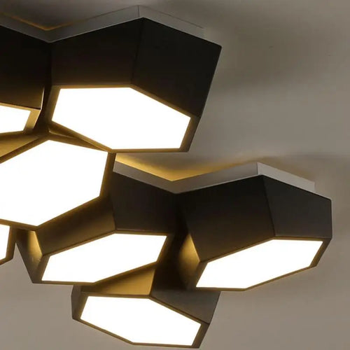 Modern ceiling light with LED for office and study - vue 7 sur 12