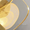 Luxury brass and crystal LED wall light with modern design