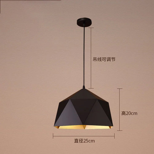 Simple modern iron chandelier for home or restaurant - vue 2 sur 14