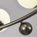 Modern metal and white glass pendant light with elegant adjustable design
