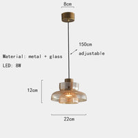 Adjustable creative glass pendant light for indoor lighting