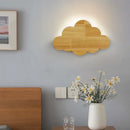 Nordic modern wooden wall light for children's bedroom