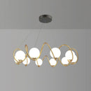 French style pendant light with gold trim and eye protection