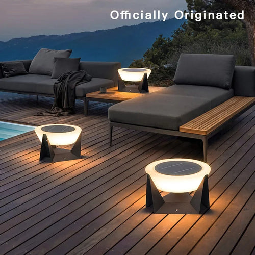 Waterproof outdoor solar LED lamp for garden, patio and fence