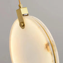 Lightweight copper and natural marble chandelier for elegant decor