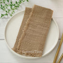 Rustic cotton gauze napkins set of 12