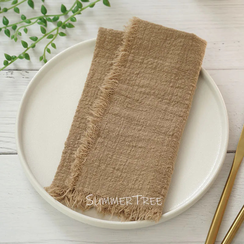 Cotton gauze napkins set of 12 - vue 7 sur 7