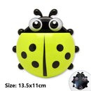 Set of 2 cute ladybird toothbrush holders for children