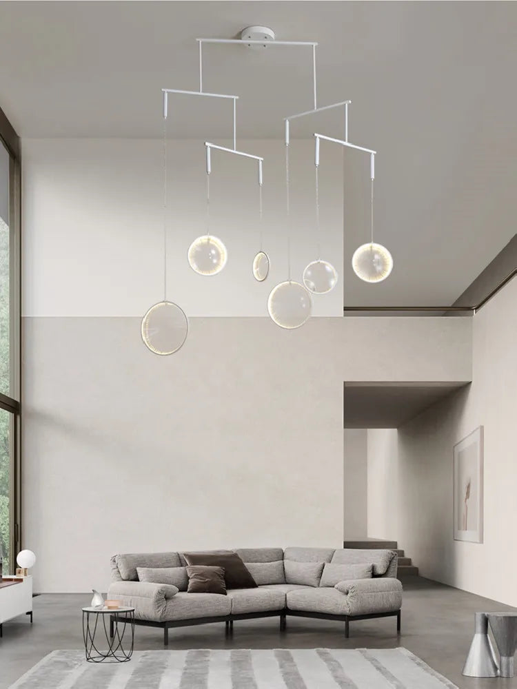 Modern minimalist convex mirror glass ceiling light