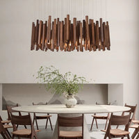 Solid wood Chinese restaurant chandelier