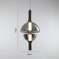 Modern minimalist glass chandelier for restaurant and café