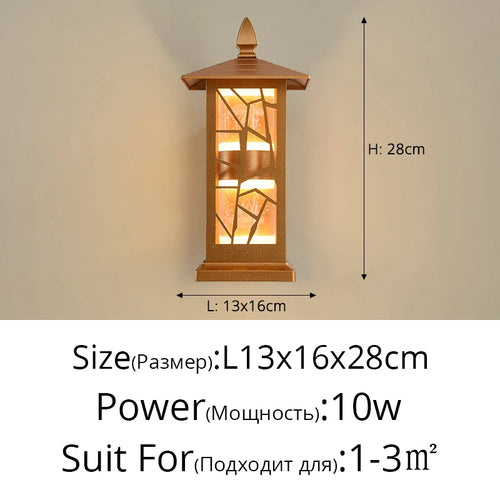 Minimalist waterproof outdoor wall light for garden - vue 12 sur 14
