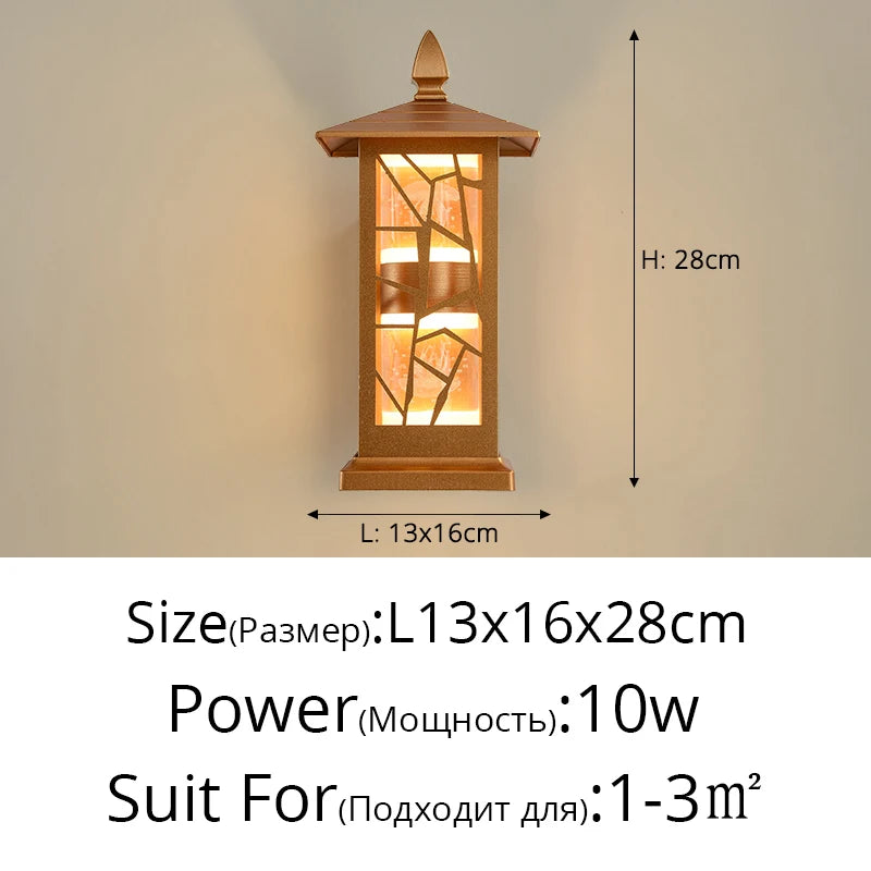 Minimalist waterproof outdoor wall light for garden - vue 12 sur 14