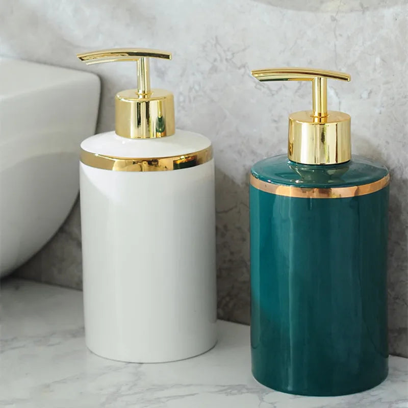 flacons à pompe en céramique vides pour cosmétiques et désinfectants - vue 3 sur 9