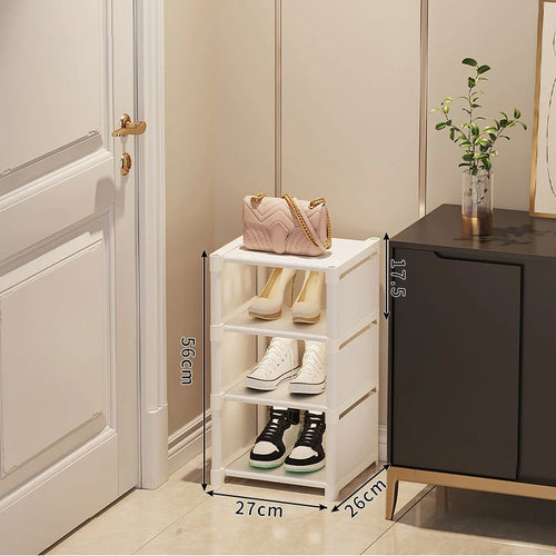 stackable and adjustable space-saving shoe organizer - vue 16 sur 15