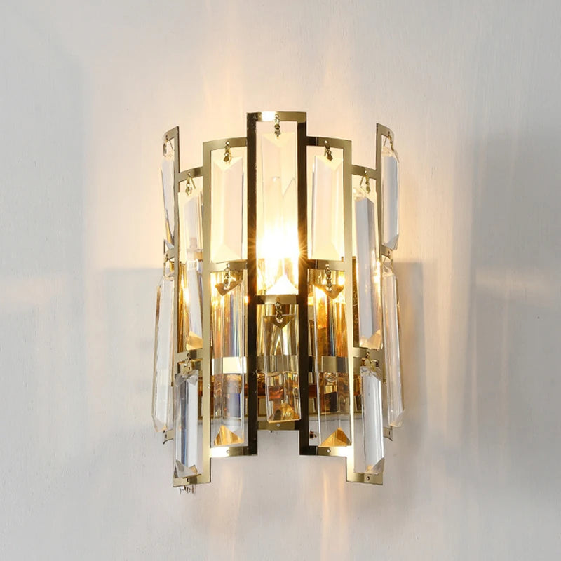 Modern crystal wall light for elegant interiors