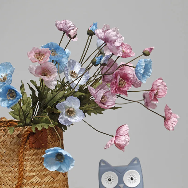 Artificial poppy flower for party and garden decoration