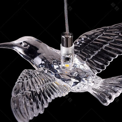Youlaike bird design LED chandelier for staircases and luxury living rooms - vue 6 sur 20