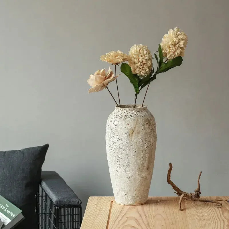 retro ceramic vase for flowers and decoration - vue 6 sur 9