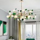 Natural agate LED ceiling light for romantic interior decoration