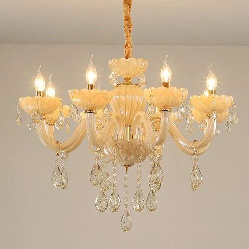 Modern crystal chandelier for interior decoration with LED lighting - vue 10 sur 9