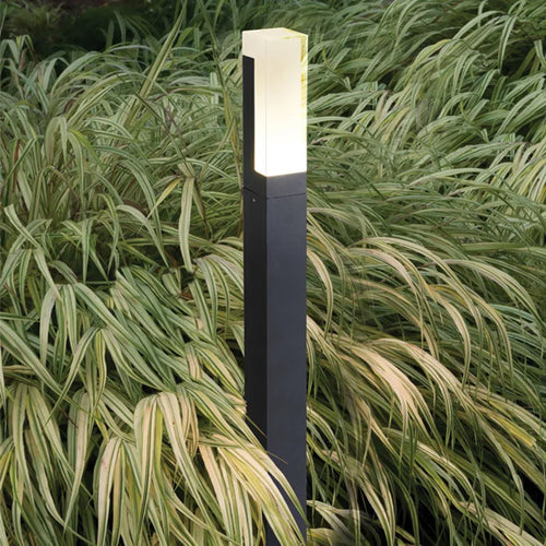Outdoor waterproof IP65 10W LED aluminium garden path column light - vue 3 sur 14