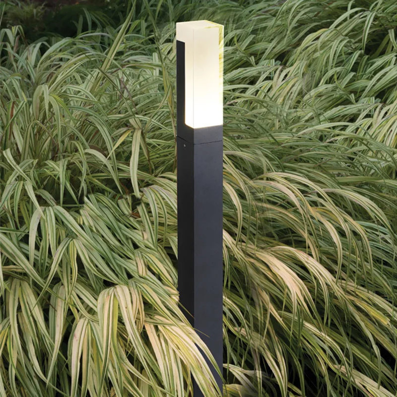 Outdoor waterproof IP65 10W LED aluminium garden path column light - vue 3 sur 14