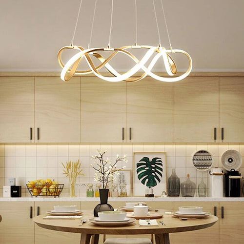 Modern Nordic style LED pendant chandelier - vue 3 sur 12