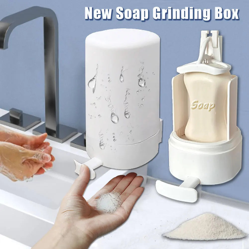 Portable Wall-mounted Soap Powder Grinder Box, Waterproof, 3-level, Adjustable, Bathroom, Hand Washing Tool - vue 1 sur 7