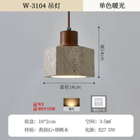 Japanese retro cave stone pendant light