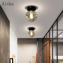 Nordic glass ball ceiling light industrial style home decor