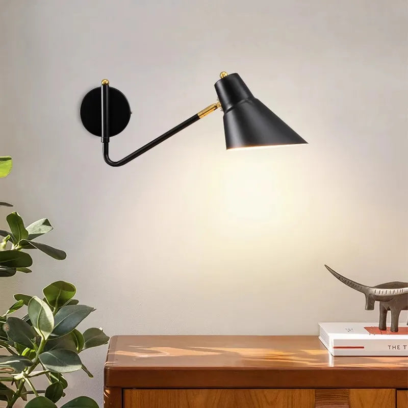 Swivelling LED wall light for modern interiors